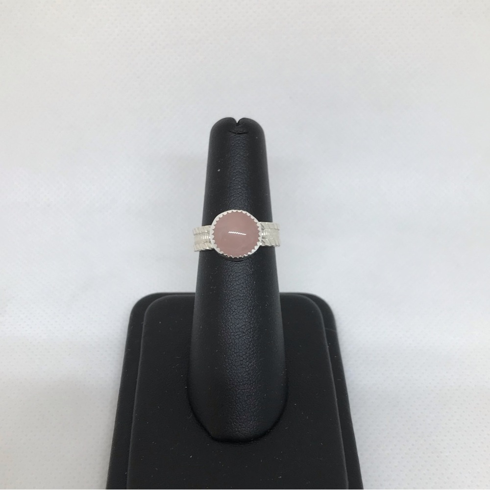 4Ct Rose Quartz Ring Handmade